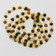5 Raw Multi BAROQUE Baltic amber adult stretch bracelets 18cm