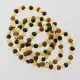 5 Raw Multi BAROQUE Baltic amber adult stretch bracelets 18cm