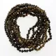 10 Raw Dark BAROQUE Baltic amber teething necklaces 33cm