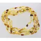5 Mix BEANS Baltic amber adult necklaces 51cm