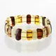Sparkling pieces Baltic amber stretchy bracelet 18cm