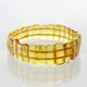 Sparkling pieces Baltic amber stretchy bracelet 18cm