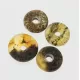 4 Raw Donut shape Baltic amber pendant medallions