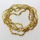 5 Raw Green BAROQUE Baltic amber adult necklaces 46cm