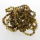 10 Raw Green BAROQUE Baltic Amber Bracelet 19cm