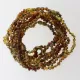 10 Raw Green BAROQUE Baltic amber teething necklaces 33cm