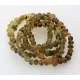 5 Raw Green BAROQUE Baltic Amber Stretch Bracelet 19cm