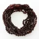 10 Raw Cognac BAROQUE Baltic amber teething necklaces 32cm