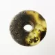 Raw Donut shape Baltic amber pendant medallion