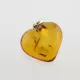 Heart Shape Cognac Baltic Amber Pendant Charm
