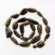 Large dark beads Baltic amber kntted necklace 58cm