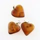 3 Baltic Amber Hearts Silver Pendants