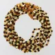10 Raw Multi BAROQUE teething Baltic amber necklaces 38cm
