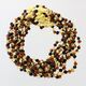 10 Multi BROQUE teething Baltic amber necklaces 33cm