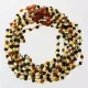 10 Multi BROQUE teething Baltic amber necklaces 33cm