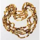 5 Raw Mix BAROQUE Baltic amber adult necklaces 55cm