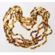 5 Raw Mix BAROQUE Baltic amber adult necklaces 55cm