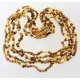 5 Raw Mix BAROQUE Baltic amber adult necklaces 65cm