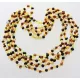 5 Multi BAROQUE Baltic amber adult necklaces 55cm