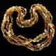 5 Raw Mix BEANS Baltic amber adult necklaces 60cm