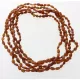 5 Raw Cognac BEANS Baltic amber adult necklaces 50cm