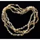 4 Marble BEANS Baltic amber adult necklaces 55cm