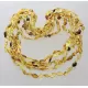 5 Mix BEANS Baltic amber adult necklaces 65cm