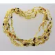 5 Mix BEANS Baltic amber adult necklaces 65cm