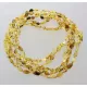 5 Mix BEANS Baltic amber adult necklaces 50cm