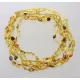 5 Mix BEANS Baltic amber adult necklaces 50cm