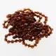 10 Cognac BAROQUE Baltic amber teething bracelets 15cm