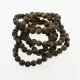 5 Raw Dark ROUND Baltic amber bracelets 19cm