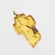 Big Honey Cross Baltic Amber Silver Pendant