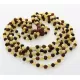 5 Raw Multi BAROQUE Baltic amber adult necklaces 50cm