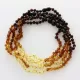 5 Rainbow BAROQUE Baltic amber teething necklaces 32cm