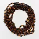 10 Multi BROQUE teething Baltic amber necklaces 33cm