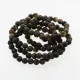 5 Raw Dark ROUND Baltic amber bracelets 19cm