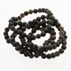 5 Raw Dark ROUND Baltic amber bracelets 21cm