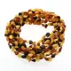 10 Raw Multi BEANS Baltic amber teething Baby necklaces 32cm