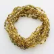 10 Green BEANS Baby teething Baltic amber necklaces 32cm