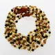 10 Multi BAROQUE Baltic amber teething necklaces 32cm