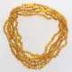 5 Raw Honey BAROQUE Baltic amber adult necklaces 51cm