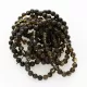 10 Dark ROUND Baltic amber bracelets 19cm