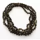 5 Dark ROUND beads Baltic amber adult necklaces 45cm