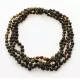 4 Dark ROUND beads Baltic amber adult necklaces 45cm