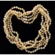 5 Butter ROUND beads Baltic amber adult necklaces 48cm