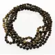 5 Raw Dark ROUND beads Baltic amber adult necklaces 45cm