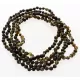 5 Raw Dark ROUND beads Baltic amber adult necklaces 45cm