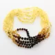 5 Raw Rainbow BAROQUE Baltic amber adult necklaces 46cm