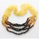 5 Raw Rainbow BAROQUE Baltic amber adult necklaces 57cm